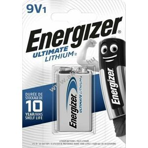 Energizer Ultimate Lithium E-Block 6FR61 9V 1db/csomag hagyományos elem Lithium kép