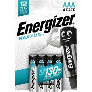 Energizer Max Plus AAA (mikro) 1.5V 4db/csomag hagyományos elem alkáli kép