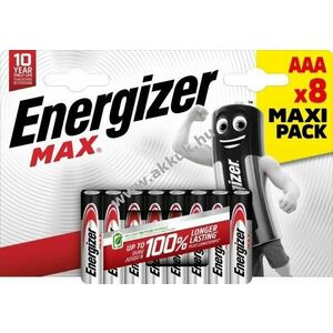 Energizer AAA (mikro) LR03 1.5V Max 8db/csomag hagyományos elem alkáli kép
