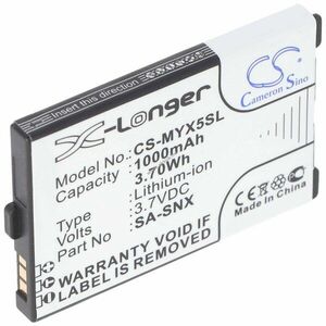 Helyettesítő akku Sagem myX-3 myX-5 mobiltelefon 3, 7V 1000mAh 3, 7Wh Li-Ion kép