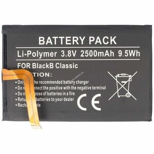 Helyettesítő akku Blackberry Classic BPCLS00001B 1ICP4/59/93 3, 8V 2500mAh mobiltelefon Li-Polymer kép