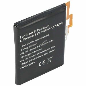 Helyettesítő akku mobiltelefon Blackberry Passport BAT-58107-003 3, 8V 3400mAh beépített Li-Polymer kép