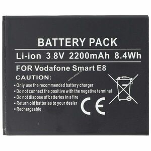 Helyettesítő akku Vodafone Smart E8 VFD510 Li3822T43P4h736040 3, 8V 2200mAh mobiltelefon Li-Ion kép