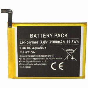 Helyettesítő akku mobiltelefon BQ Aquaris X 3, 8V 3100mAh Li-Polymer kép
