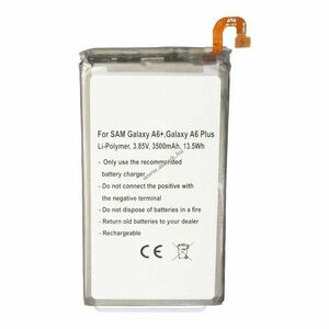 Helyettesítő akku mobiltelefon Samsung Galaxy A6+ 3, 8V 3500mAh Li-Polymer kép
