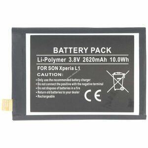 Helyettesítő akku Sony XPERIA L1 beépített 3, 8V 2620mAh 10, 0Wh mobiltelefon Li-Polymer kép