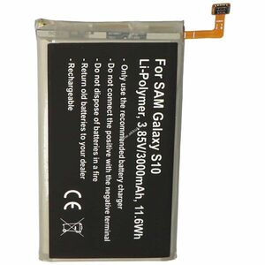 Helyettesítő akku Samsung Galaxy S10 SM-G973F EB-BG973ABU 3, 85V 3000mAh mobiltelefon Li-Polymer kép