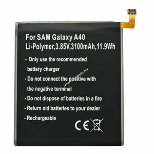 Helyettesítő akku Samsung Galaxy A40 mobiltelefon 3, 85V 3100mAh beépített Li-Polymer kép