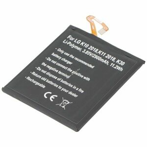 Helyettesítő akku LG K10 2018/K11 2018/K30 3, 85V 2900mAh mobiltelefon Li-Polymer kép
