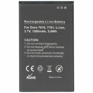 Helyettesítő akku Doro 7010 7011 7781 Secure 780x 3, 7V 1500mAh mobiltelefon Li-ion kép