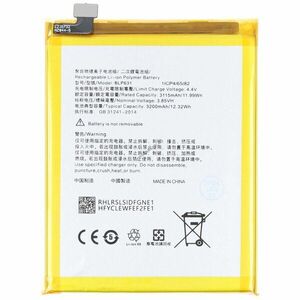 Helyettesítő akku OPPO mobiltelefon BLP631 A75 3, 85V 3200mAh 12, 3Wh Li-Polymer kép
