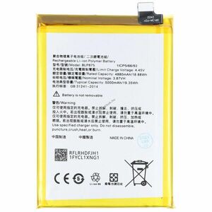 Helyettesítő akku mobiltelefon OPPO Realme Q3S 3, 87V 5000mAh 19, 35Wh Li-Polymer kép