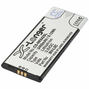 Helyettesítő akku Microsoft Nokia Lumia 640 Dual SIM 3, 8V 2400mAh 9, 1Wh mobiltelefon Li-Ion kép
