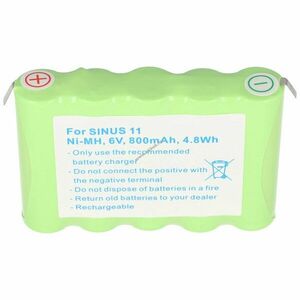 Helyettesítő akku Siemens Sinus 11 DECT telefon AA Mignon ceruza 6V 800mAh 1db/csomag forrfül NiMH kép