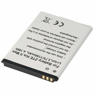 Helyettesítő akku ZTE Kis II Max mobiltelefon 3, 7V 1100mAh LI3712T42P3H634445 Li-Ion kép