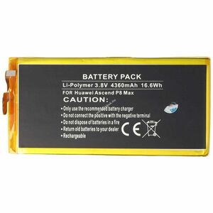 Helyettesítő akku Huawei Ascend P8 Max mobiltelefon HB3665D2EBC 3, 8V 4360mAh Li-Polymer kép