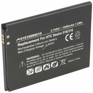 Helyettesítő akku mobiltelefon HTC Desire 516/316 3, 7V 1950mAh Li-Ion kép