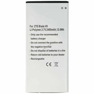 Helyettesítő akku ZTE Blade V9 mobiltelefon 3, 7V 3400mAh 12, 6Wh Li-Polymer kép
