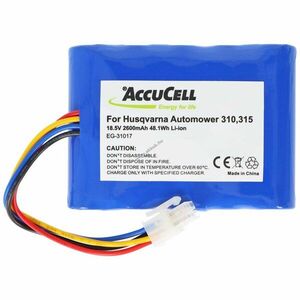 Helyettesítő akku Husqvarna Automower 310 315 584 85 28-01 18, 5V 2600mAh 48, 1Wh kerti gép Li-Ion kép