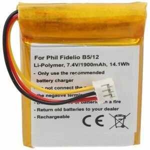 Helyettesítő akku Philips Fidelio B5/12 fejhallgató 7, 4V 1900mAh 104050-2S 2ICP11/41/54 Li-Polymer kép