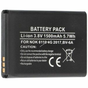 Helyettesítő akku Nokia 8110 4G 2017 BV-6A 3, 8V mobiltelefon Li-Ion kép