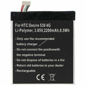 Helyettesítő akku HTC Desire 530 4G mobiltelefon 3, 85V 2200mAh 8, 5Wh Li-Polymer kép