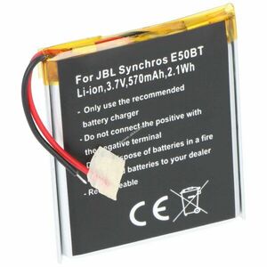 Helyettesítő akku JBL Synchros E50BT bluetooth hangszóró 3, 7V 570mAh Li-Ion kép