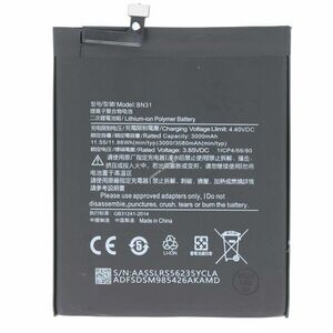 Helyettesítő akku mobiltelefon Xiaomi Redmi Note 5A 3, 85V 3000mAh beépített Li-Polymer kép