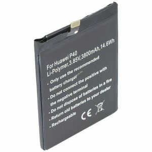 Helyettesítő akku mobiltelefon Huawei P40 HB525777ECW 3, 85V 3800mAh 14, 6Wh Li-Polymer kép