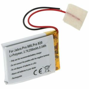 Helyettesítő akku Jabra Pro 900/920/923/930/935 3, 7V 250mAh fejhallgató Li-Polymer kép