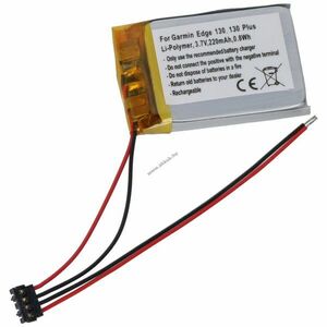 Helyettesítő akku Garmin Edge 130/130 Plus GPS navigáció 3, 7V 220mAh Li-Polymer kép
