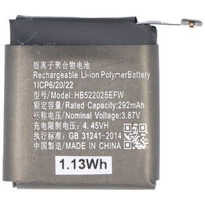 Helyettesítő akku Huawei Watch GT 3 42mm/GT 3 Pro 42mm 3, 87V 292mAh okosóra Li-Polymer kép