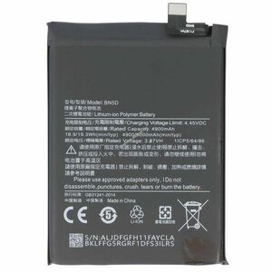 Helyettesítő akku Xiaomi Redmi Note 11s 5G 2022 mobiltelefon 3, 87V 5000mAh 19, 35Wh Li-Polymer kép