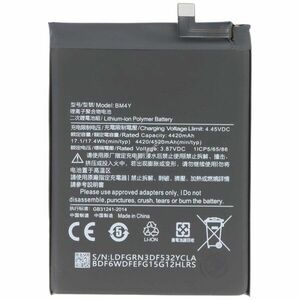 Helyettesítő akku Xiaomi Redmi K40 mobiltelefon 3, 87V 4520mAh 17, 5Wh Li-Polymer kép