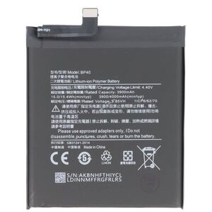 Helyettesítő akku mobiltelefon Xiaomi BP40 Redmi K20 Pro Mi 9T Pro 3, 85V 4000mAh 15, 4Wh Li-Polymer kép