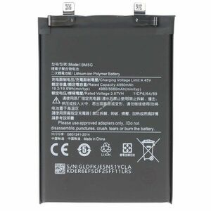 Helyettesítő akku Xiaomi Redmi K50i BM5G 3, 87V 5080mAh 19, 65Wh mobiltelefon Li-Polymer kép