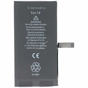 Helyettesítő akku Apple iPhone 14 mobiltelefon 3, 87V 3279mAh 12, 68Wh diagnosztizálható Li-Polymer kép