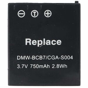 Helyettesítő akku fényképezőgép Panasonic CGA-S004 DMW-BCB7 3, 7V 750mAh Li-Ion kép