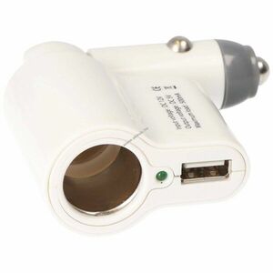 USB autós töltő BH-13007 12V 5V 500mA fehér kép