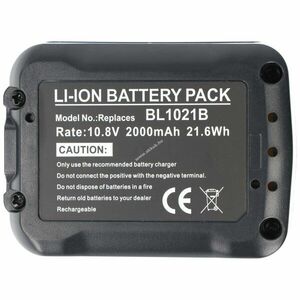 Helyettesítő szerszámgép akku Makita BL1021B 10, 8V 2000mAh 21, 6Wh fekete Li-ion kép