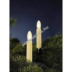 Hellum LED bordázott gyertyafüzér 15 LED elefántcsont E10 230V 9, 8m 811544 kép