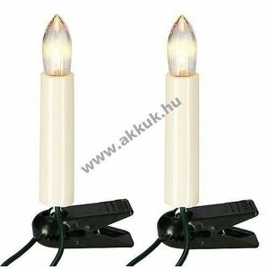 Hellum LED bordázott gyertyafüzér 20 LED 13, 3m 230V elefántcsont E10 melegfehér kép
