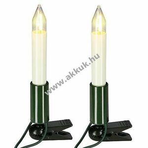 Hellum LED filament szárgyertya füzér 20db 802061 elefántcsont E10 12V/0, 5W 230V melegfehér kép