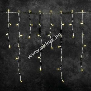 Konstsmide LED jégzuhatag fényfüggöny 2761-802 200 LED borostyán 5m világító 31V kültér/beltér kép