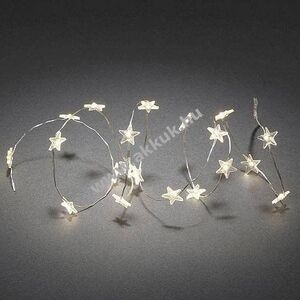 Konstsmide LED csillag fényfüzér 40 LED melegfehér 2, 1m elemes 3139-103 kép