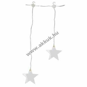 Konstsmide LED fényfüggöny 8 plexicsillag Ø11cm melegfehér 3V 1, 05m 6, 05m 4452-103 kép