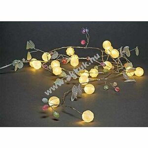Konstsmide LED dekor fényfüzér zöld levelekkel bogyókkal 3213-503 elemmel működő 3xAA Mignon ceruza kép