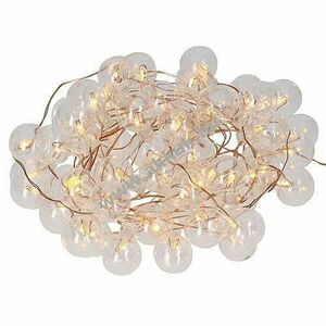 LED dekor fényfüzér üveggömbökkel bernstein 80LED 6, 4m 48690 kép