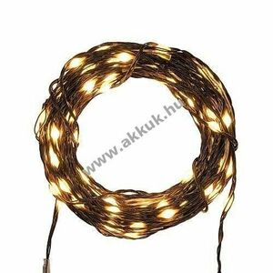 MHB Professional LED fényfüzér 5x100 LED bernsteinszínű barna fémdrót 55117 IP44 kép