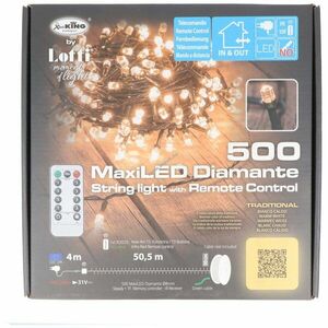 Lotti LED-micro fényfüzér 500 LED borostyánszínű 50, 5m kültér/beltér IR távvezérlő kép